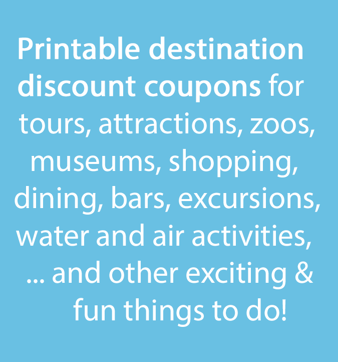 Discount Coupons for Tours, Attractions, Museums, Shopping, Dining, Restaurants